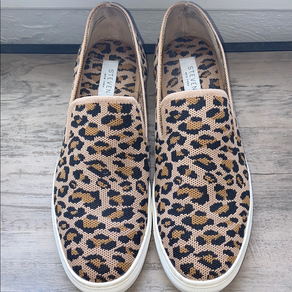 Steve Madden Animal Print Slip-On Sneakers
